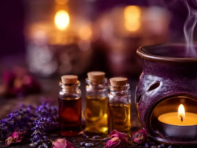 Buhurdanlık ve aromaterapi yağı şişeleri — Zincirlikuyu, Masaj Salonun